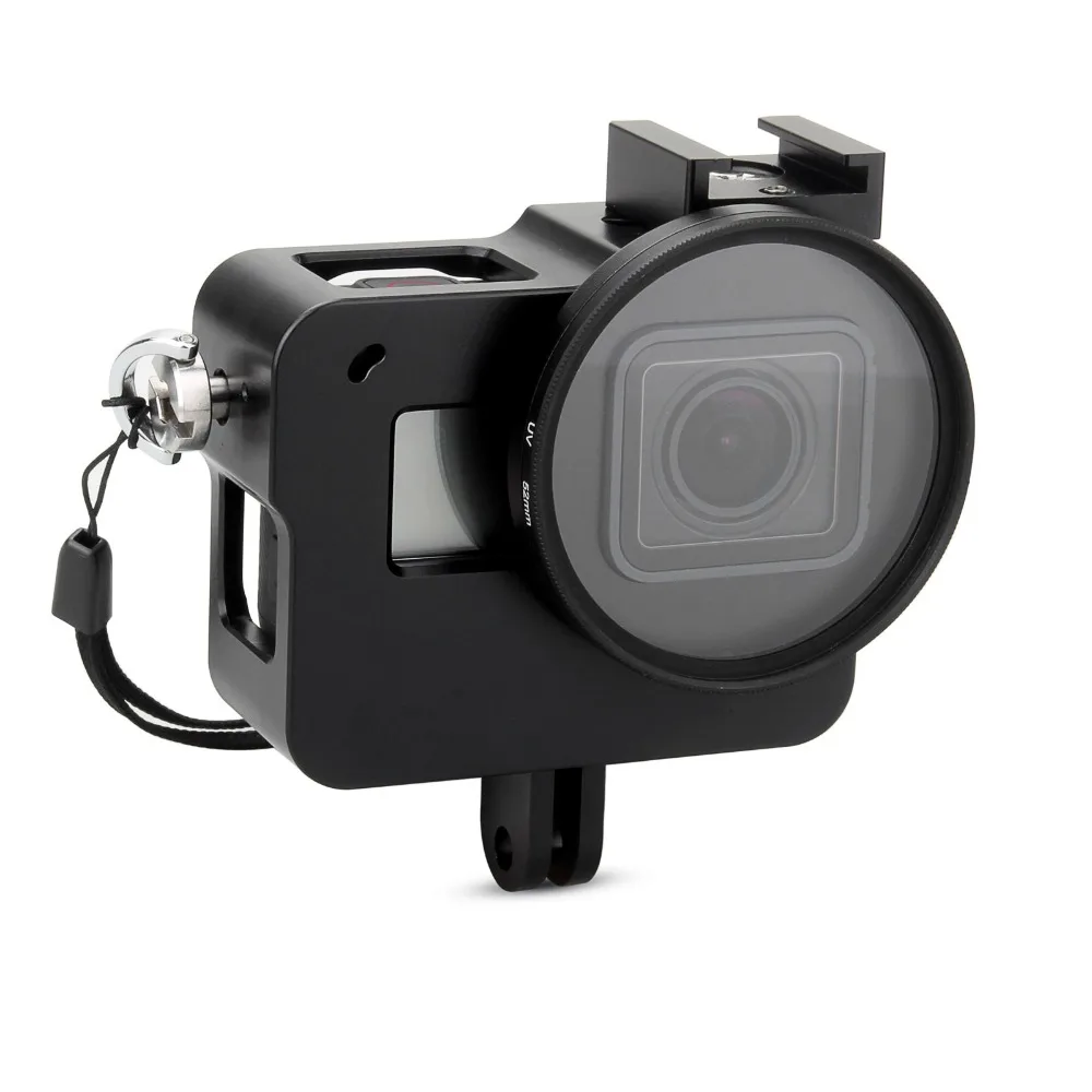 

EACHSHOT Aluminium Alloy Skeleton Thick Solid Protective Case Shell with 52mm Uv Filter for Gopro Hero7 6 5 Camera