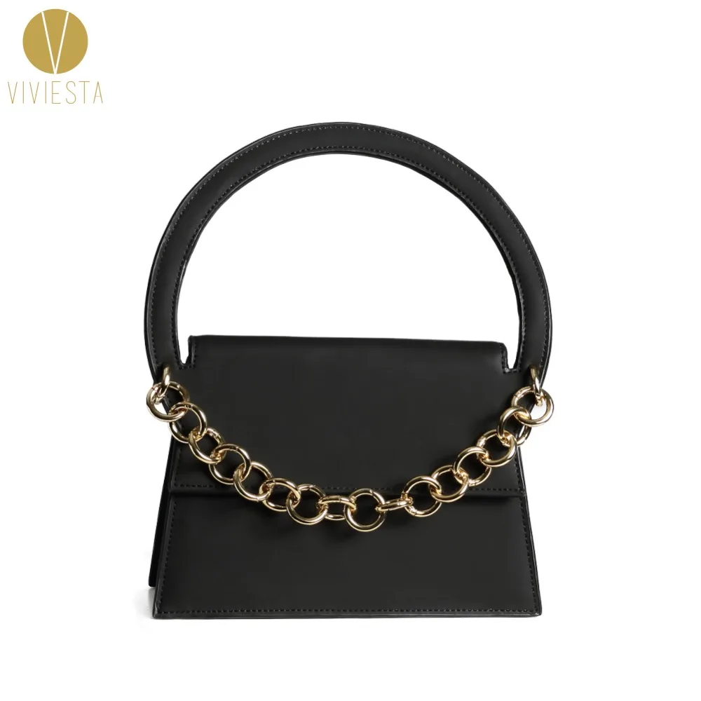 

ROUND TOP HANDLE CHAIN BAG Women Lady New High Street Fashion Celebrity Inspired Luxurious Elegant Clutch Crossbody Handbag