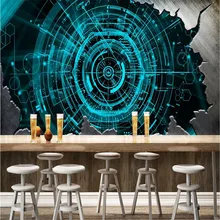 Steel plate technology bar restaurant wall professional production wallpaper custom home wall pulse production technology
