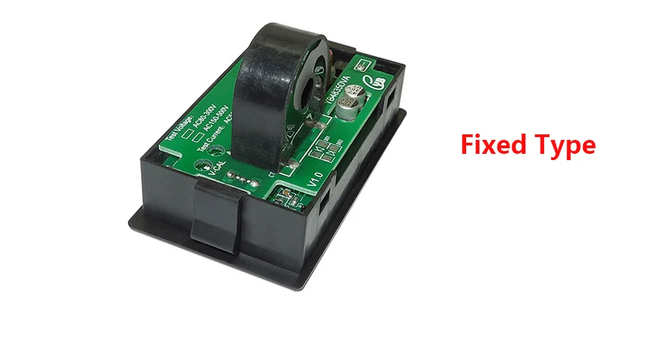 YB4835DVA ЖК-дисплей AC80~ 300 V Напряжение тока двухметровый цифровой вольтметр и амперметр переменного тока ЖК-дисплей двух проводов Вольтметр и амперметр переменного тока с черным покрытием