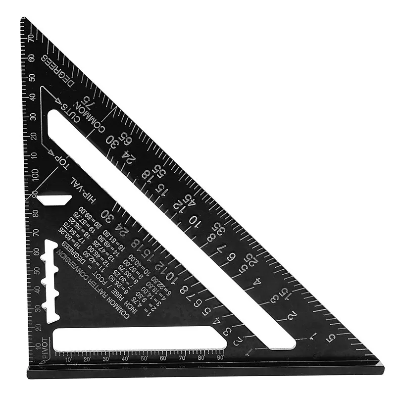 Triangular Measuring Ruler 260x185x185mm Metric Aluminum Alloy Triangle