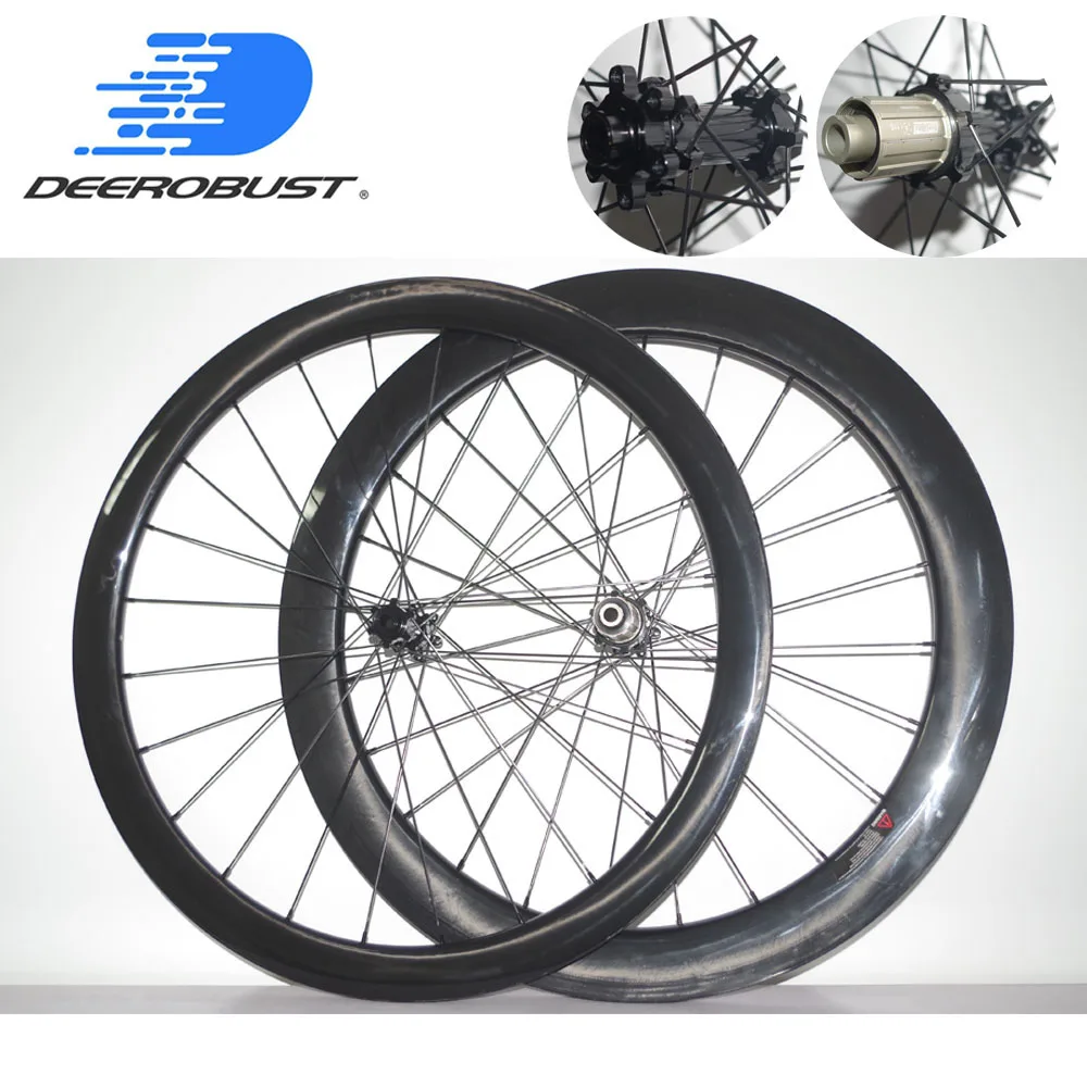 

1397g 700C Front 45mm Rear 60mm x 25mm Road Disc Bike Carbon Wheel set Tubular Cyclocross CX Wheels 24 28 Holes UD Glossy