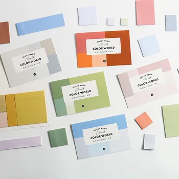 

Coloffice 2PCs Creative Candy Color Colorful Laboratory Series Memorandum Sticky Note Student Stationery office school supplies