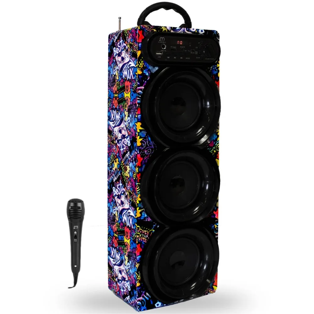 

Karaoke Speaker with Bluetooth Microphone Tower Sound USB Radio / FM / MP3 HIFI Wireless Rechargeable Music POP / ROCK / CLASSIC