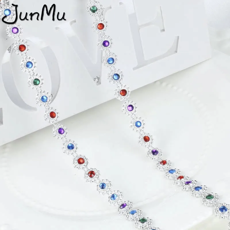 5 ярдов однорядные красочные алмазные сетчатые хрустальные стразы для шитья ленты для украшения свадебной вечеринки DIY подарочная упаковка