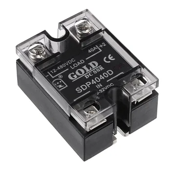 

UXCELL 1PCS Relay 3.5-32V DC to 12-480V DC or 3-32V DC to 40-480V AC 40A Single Phase Solid State Relay Module DC to DC/AC