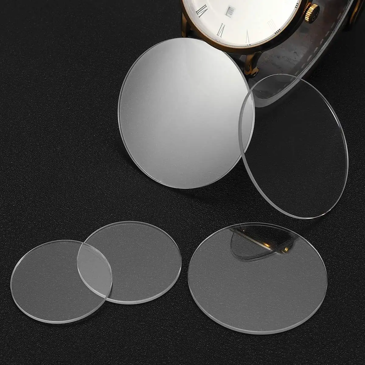 1pcs Round Flat Sapphire Glass Thick 1.2mm Clear Wrist