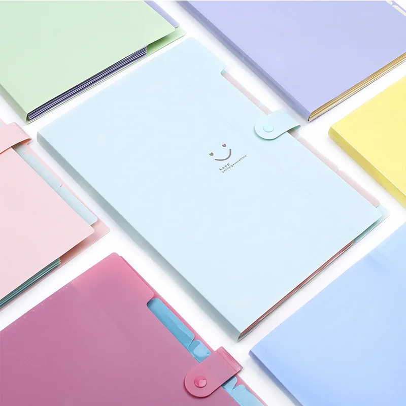 

Cute Color A4 File Holder Document Organizer Ticket Holder Kawaii File Folders Korean Stationery Office School Supplies