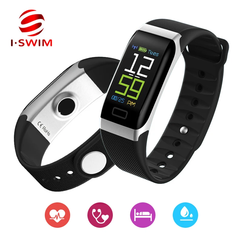 I-SWIM R7 Smart Band IP68 Waterproof Blood Pressure Heart Rate Monitor Women Bracelet Fitness Tracker Men Watch | Электроника