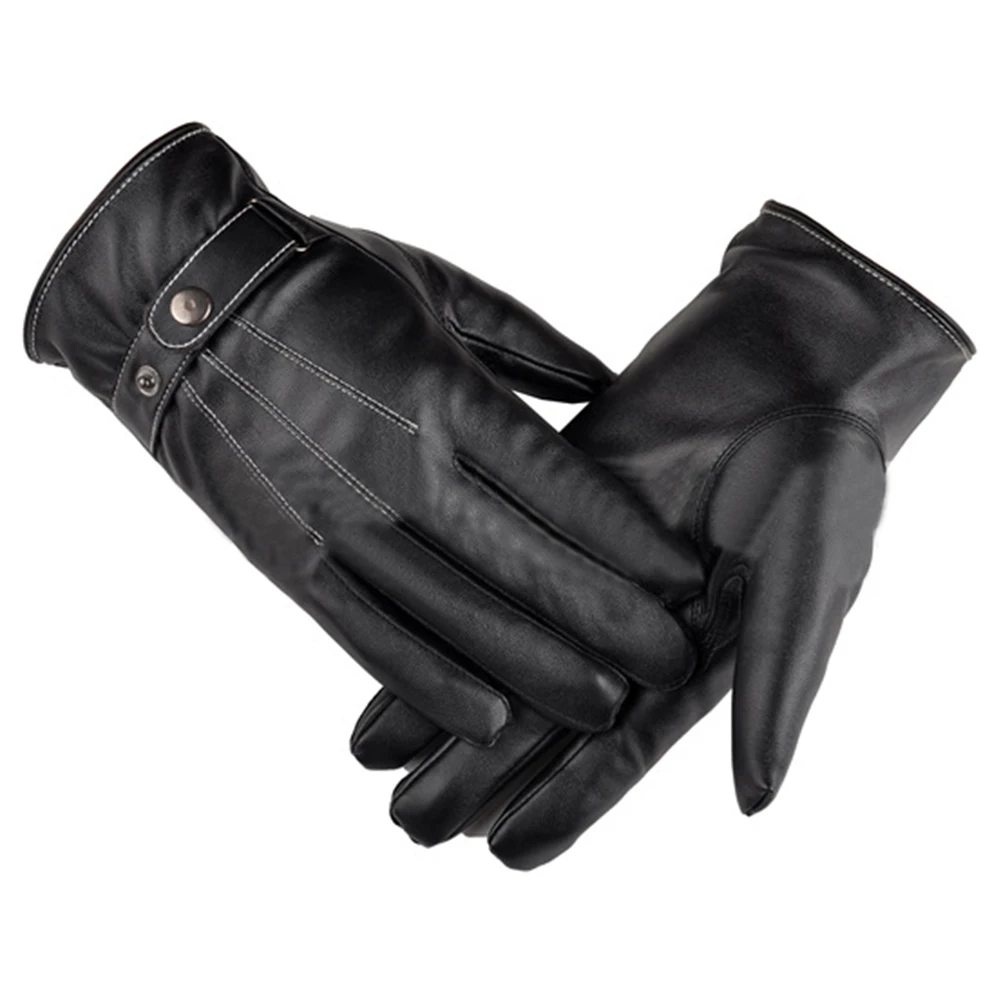 2017 New One Pair Fashion Faux Leather Touch Screen Full Fingers Cool Winter Gloves | Аксессуары для одежды