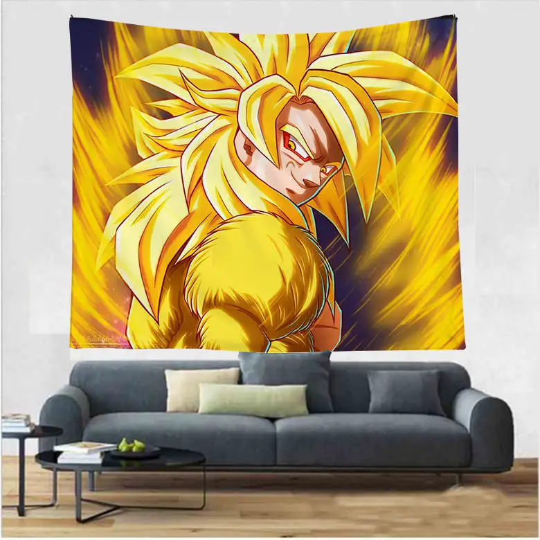 Imandale DBZ Super Heroes узор хиппи гобелены настенный утолщаются гобелены аниме Гоку узор стены книги по искусству домашний декор