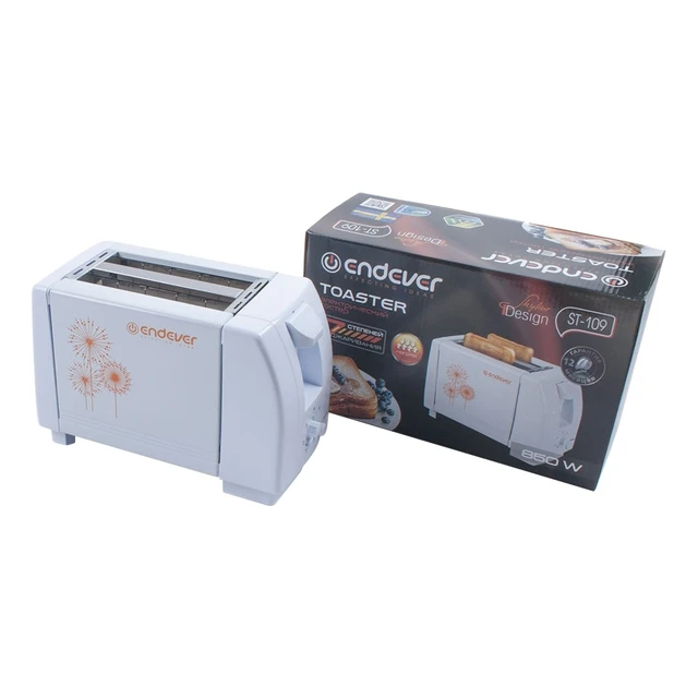 Тостер Endever Skyline ST-109 (Мощность 850 Вт, 7 уровней поджаривания, съемный поддон, термоизолированный корпус)