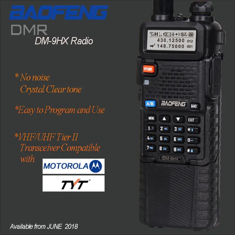 preço Baofeng Rádio DMR Tier II VFO DM 9HX Digital Analog Dual Band UHF VHF Rádio em Dois sentidos Walkie Talkie digital DM 5R Presunto Transceptor
