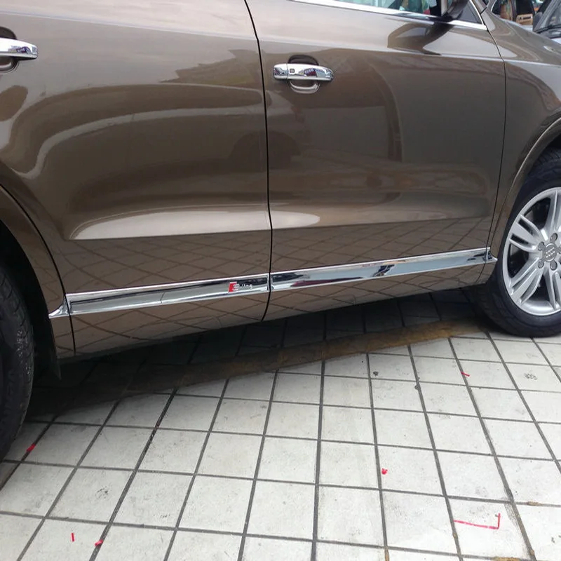 Chrome-Body-Side-Door-Molding-trim-For-2013-2014-2015-Audi-Q3-Car-Accessories-