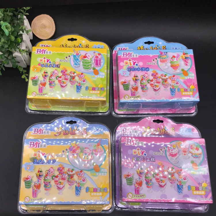 

Children's Toys Children Handmade Creative DIY Simulation Ultra Light Clay Cake Color Clay Cake T