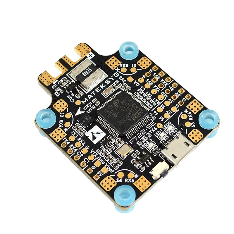 Система управления полетом Matek F722-SE F7 Dual Gryo с OSD BEC Датчик тока черный корпус для