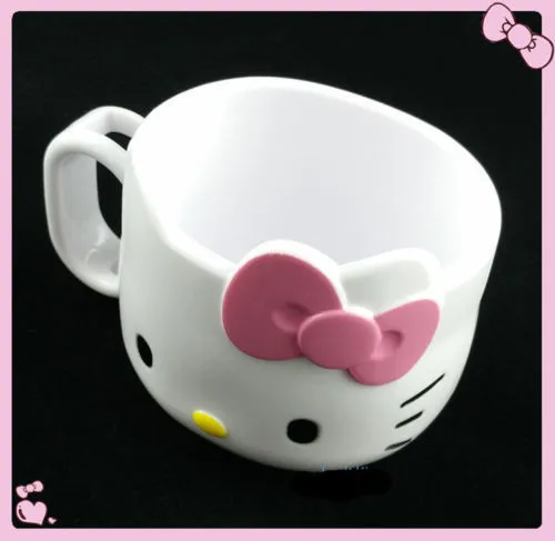 Кружка Hello kitty, чашка для полоскания, чашка для молока, стакан в краску, чашка с ручкой для зубной щетки-меламин, 1 шт., KX-C3700