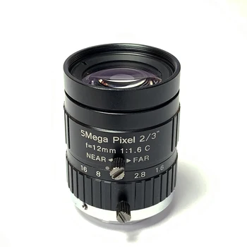 

2/3" 12mm C Mount Lens Low Distortion F1.6 5MP Professional CCTV Lens SMTSEC New Industrial Machine Vision Lens SL-C1216-5MP