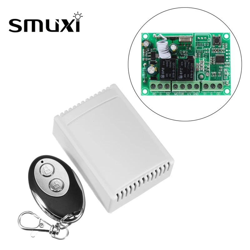 

DC 12V Wireless Remote Control Relay Learn Code Switch Transmitter Receiver Lifting Tools Positive Inversion Remote Control