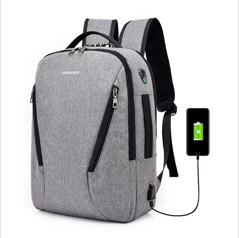 NEW Anti Theft Backpack with anti lock USB Charging laptop backpack