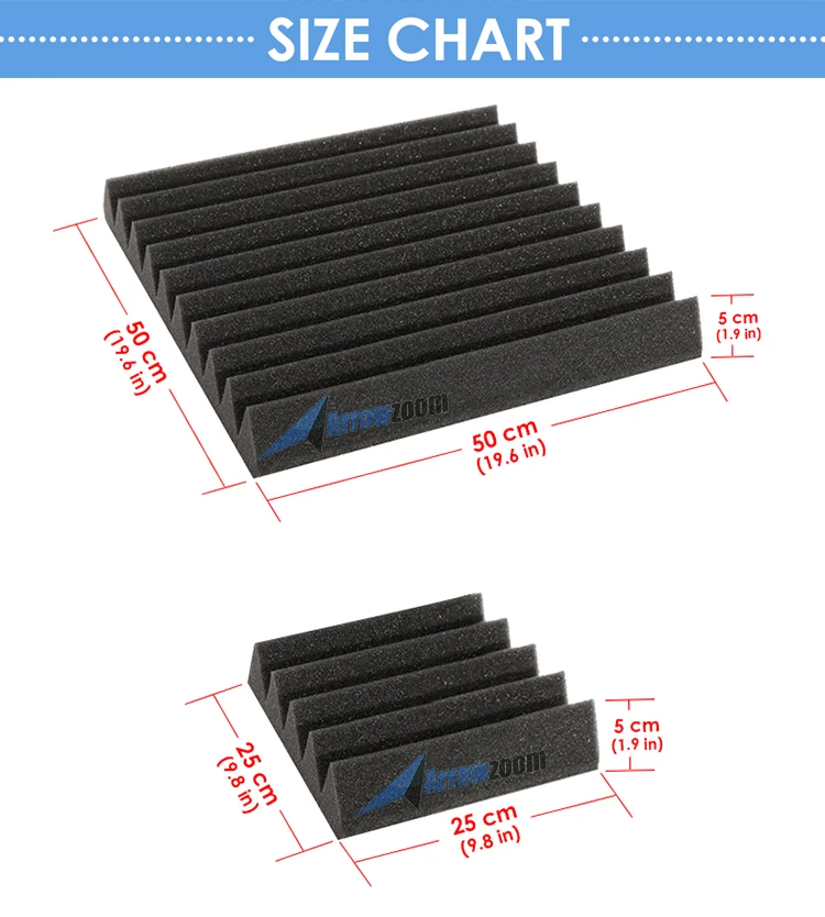 Arrowzoom 40 шт Упаковка цветная комбинация 9," x 9,8" x 1," клиновая плитка студия Звукопоглощающая Панель акустическая обработка пены