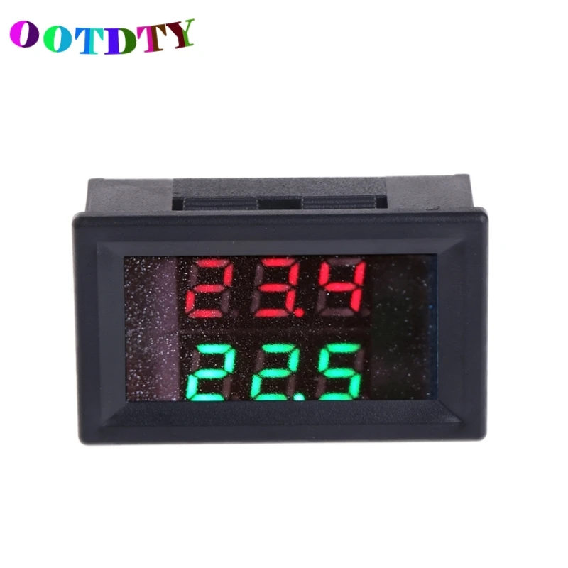 

OOTDTY DC 4-28V Precision Dual Display Digital Thermometer NTC Waterproof Metal Probe Digital Thermometer