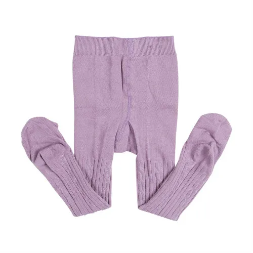 Симпатичный комплект для новорожденной девочки, комплекты одежды для малышей, хлопковые колготки для девочек; теплые колготки; чулки; трико От 0 до 6 лет - Цвет: Фиолетовый