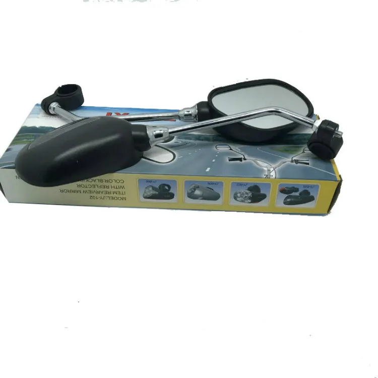 1Pair Bicycle Handlebar Rear View Mirror Wide Range Bike Mirrors Sight Reflector Adjustment LeftRight Two RearMirror1987 (3)