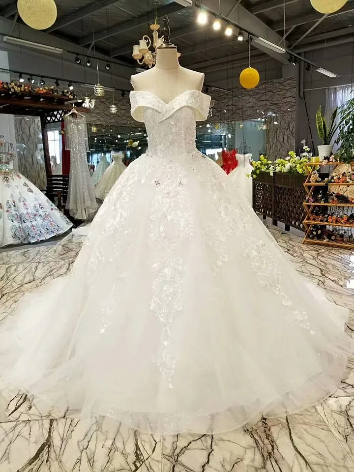 simple ivory wedding dress
