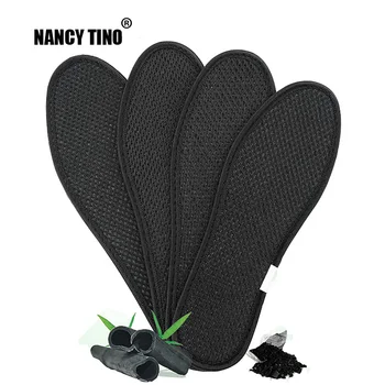 

NANCY TINO Unisex Bamboo Charcoal Deodorant Cushion Foot Inserts Shoe Pads Sports Breathable Anti-Bacterial Comfortable Insoles
