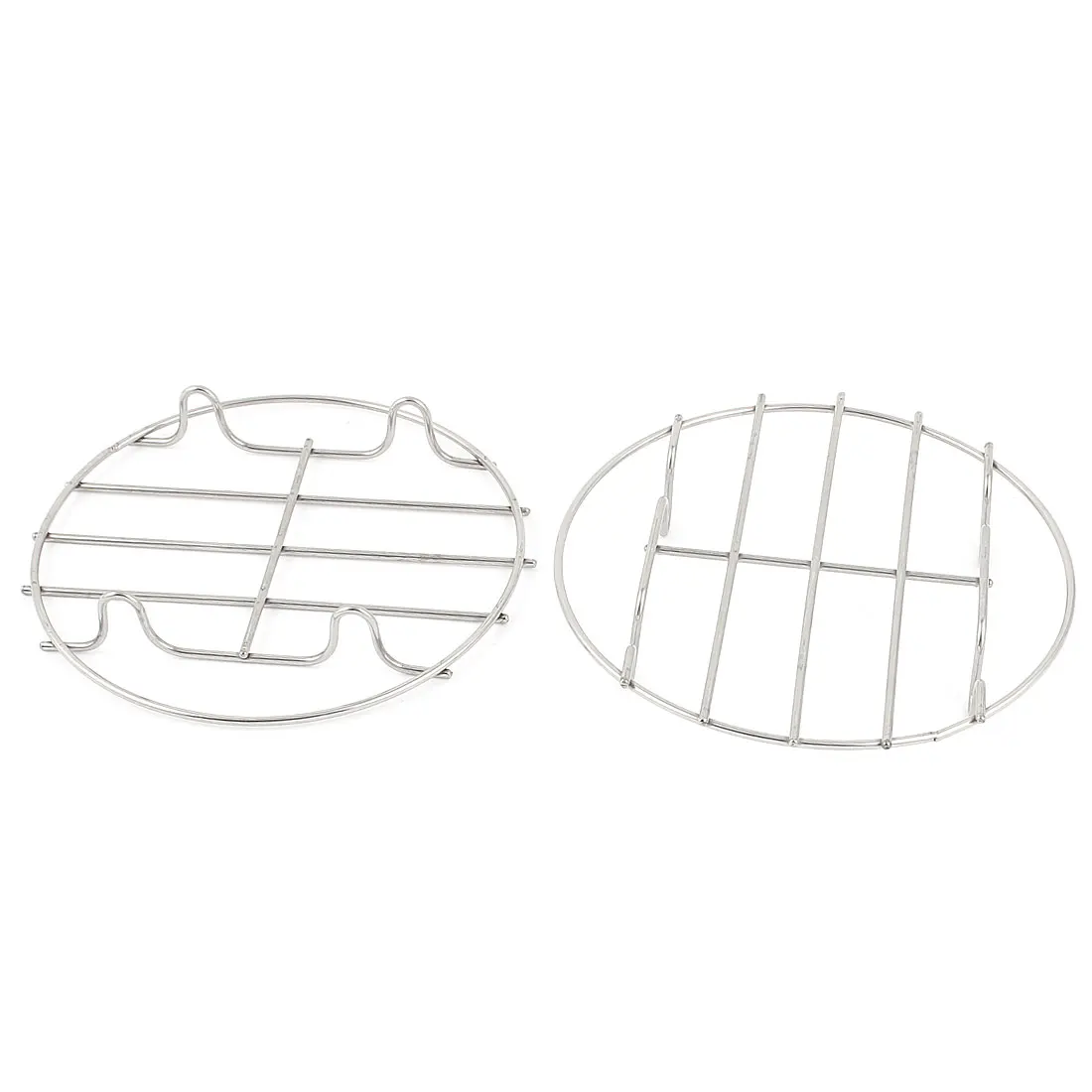 UXCELL Stainless Steel Kitchen Cookware Wire Steaming Rack Stand Silver