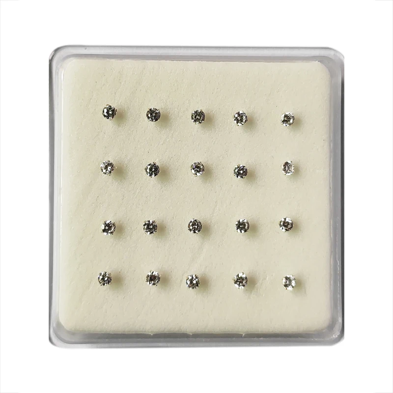 

925 sterling silver cubic zirconia nose stud Tiny silver nose pin piercing nariz jewelry 20pcs/pack