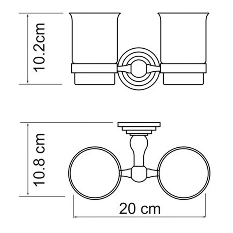 Держатель стакана двойной WasserKRAFT Ammer K-7028D