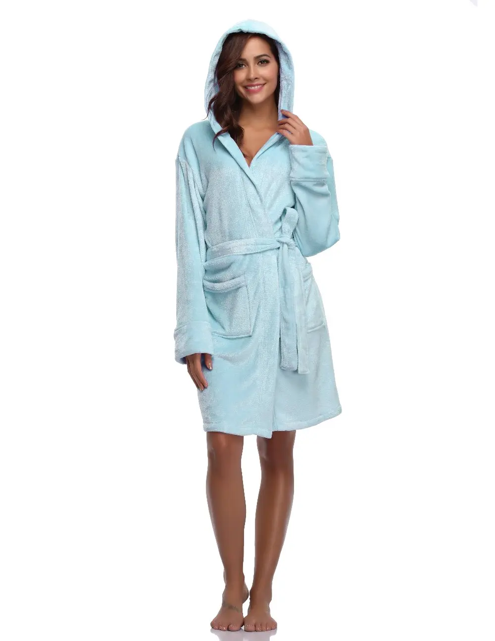 Buy Winter Thick Flannel Cotton Robe Warm Female