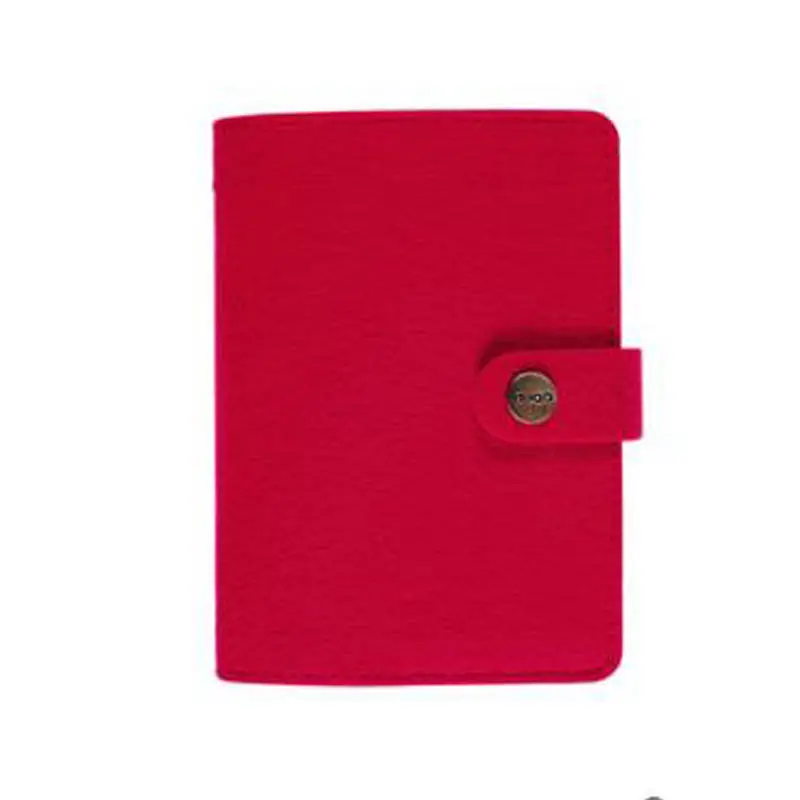 Yiwi A7 фетровый блокнот на спирали, дневник, винтажный блокнот с 6 отверстиями, канцелярские принадлежности, персональный блокнот A7, еженедельник, Органайзер - Цвет: Red