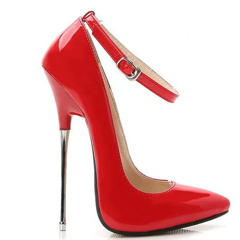 New Women Concise Pumps Sexy 16CM super High Heels Shoes Fashion Pointed Toe Wedding Party Women Shoes big size 35-44 MC-46