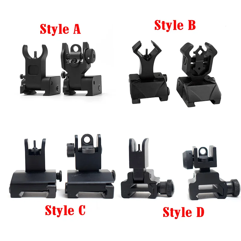 

Front and Rear Side Flip Up Iron Sight for Gun Accessories 20mm Picatinny Rail Mount Arigun Rifle Scope Hunting Caza