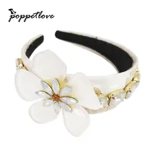 Женские резиновые большие цветочные короны, праздничные Свадебные вечерние ободки для девочек с кристаллами, цветочные гирлянды, Halo повязка на голову в виде короны с цветами