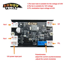 5А 1 Вт-5,5 Вт 405 нм/450 нм Синий лазерный диод LD драйвер платы 12 В понижающий постоянный ток схема привода 3D художника 150 кГц