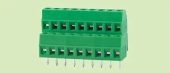 

10pcs/lot 300V/10A 5.0mm PCB Universal Screw Terminal Block, 2 ways x 2 rows, Brass Pin, KF128HL EG500B