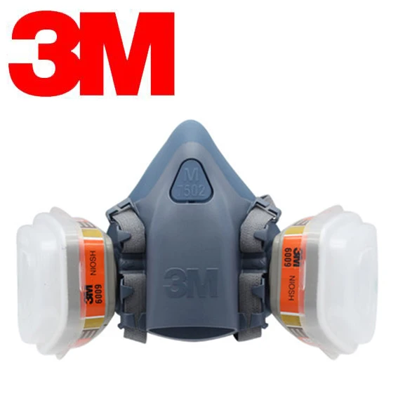

3M 7502+6009 KN95 Filter Mask 7 in 1 (Mercury vapor/Industry Dust /Chlorine Gas)