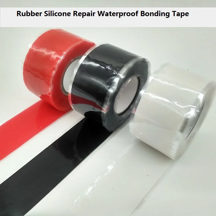 1PC New Multi purpose Self adhesive Strong Black Rubber Silicone Repair