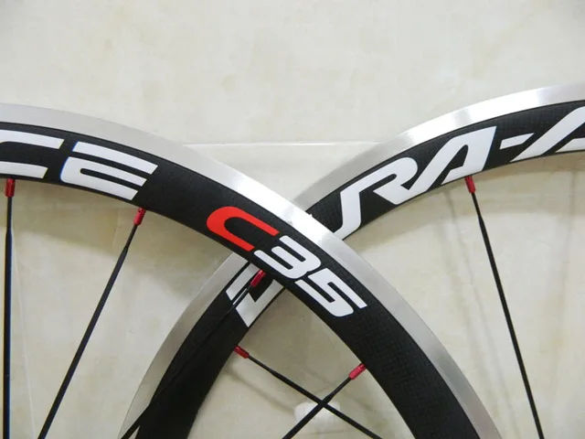

700C 38mm 50mm 60mm Carbon Alloy Brake Side Clincher Carbon Road Bike Wheelset Aluminum 23mm wide clincher 700c road bike wheel