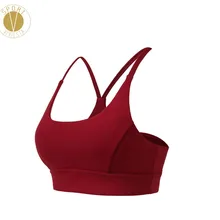 Сетчатый спортивный бюстгальтер на спине женский поезд Бег Йога тренажерный зал тренировки быстросохнущая посадка эластичный спандекс Средний эффект спортивный бюстгальтер Топ Плюс Размер