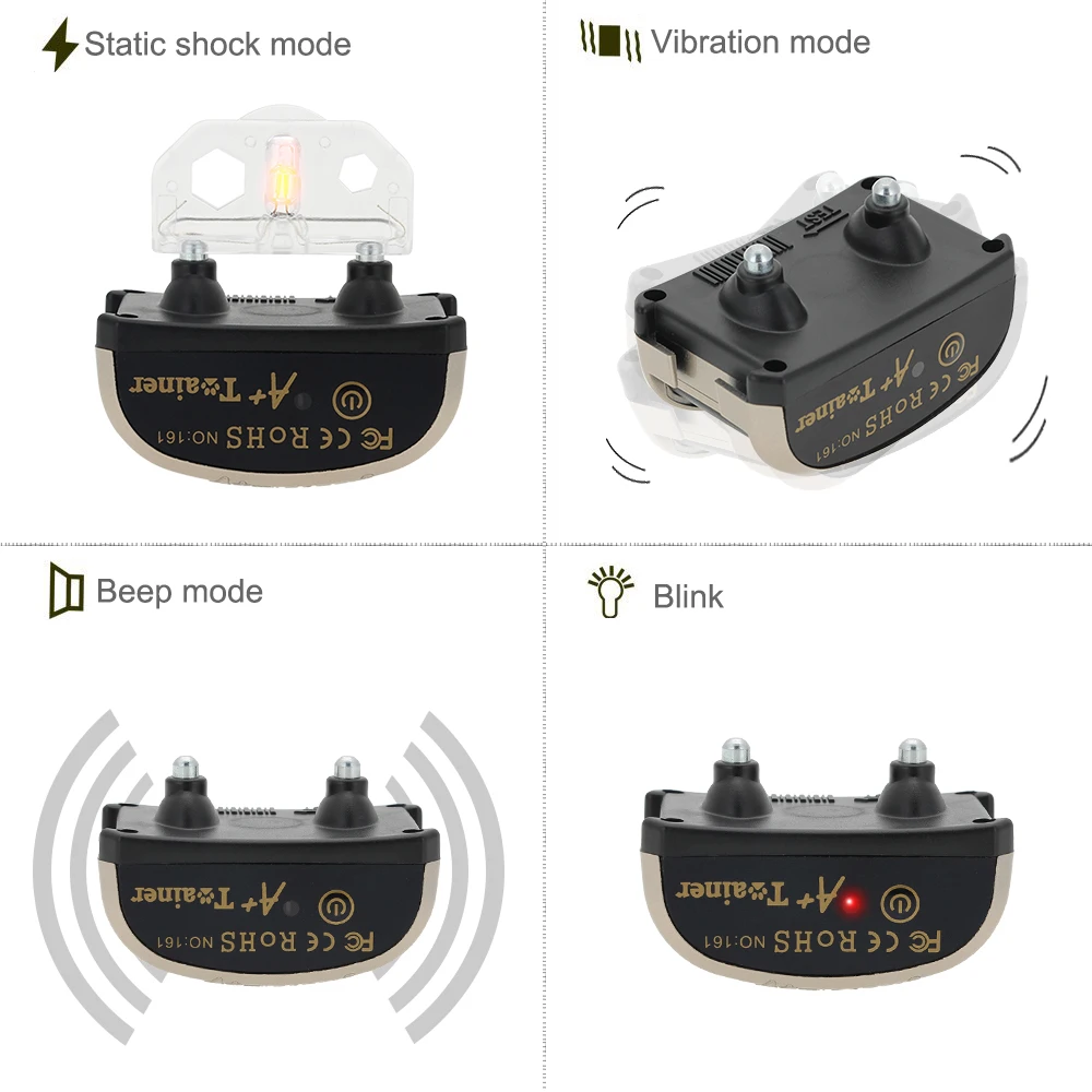 Ошейник для дрессировки собак электрический тренажер безопасный пульт дистанционного управления для домашних животных собачьи продукты принадлежности для питомцев приемник+ ошейник