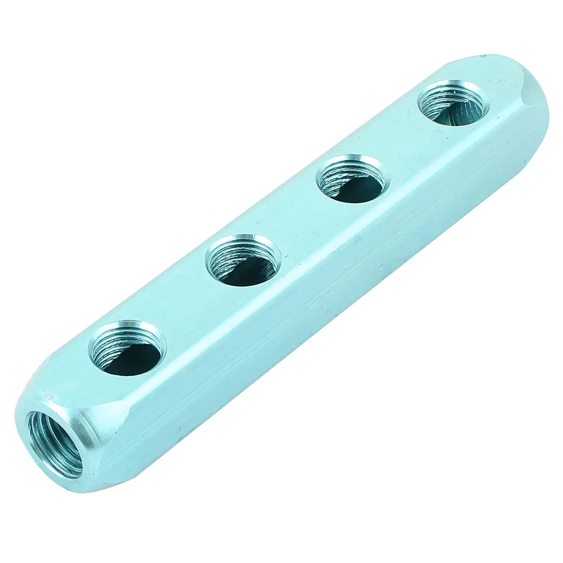 

UXCELL Air Compressor 12Mm Thread Dia 4 Way Hose Pipe Inline Manifold Block Splitter Teal