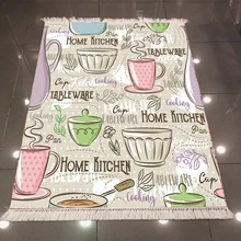 Серый пол зеленый розовый синий чай кофейные чашки 3d принт, микроволокно против скольжения обратно моющиеся декоративные кухонные области ковер