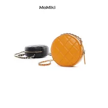 Горячая модная женская сумка из натуральной кожи с цепочками рюкзак ромбовидная решетка через плечо мини сумка 14 см