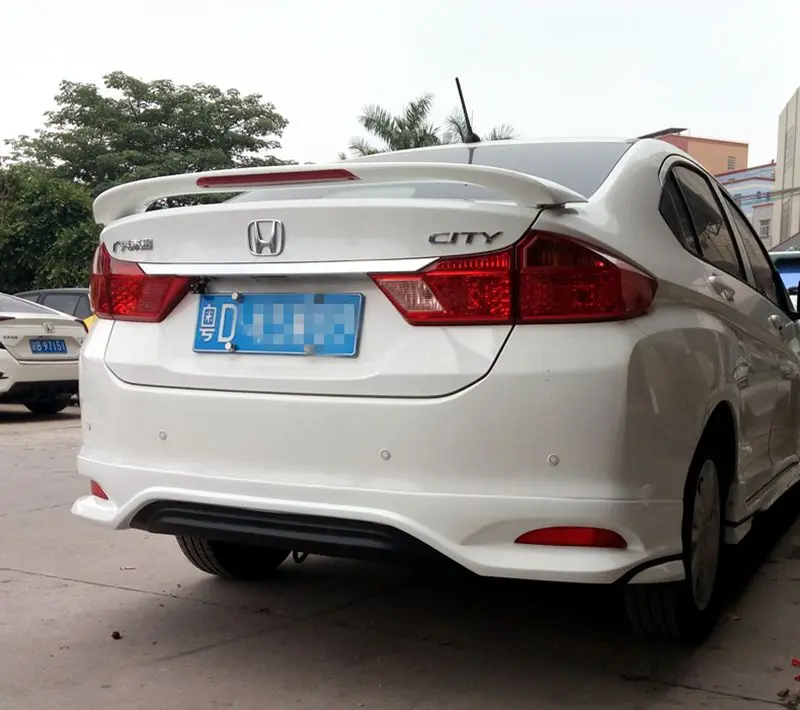 Для honda city спойлер- город губ спойлер Высокое качество ABS Материал заднего крыла первоклассника Цвет спойлер