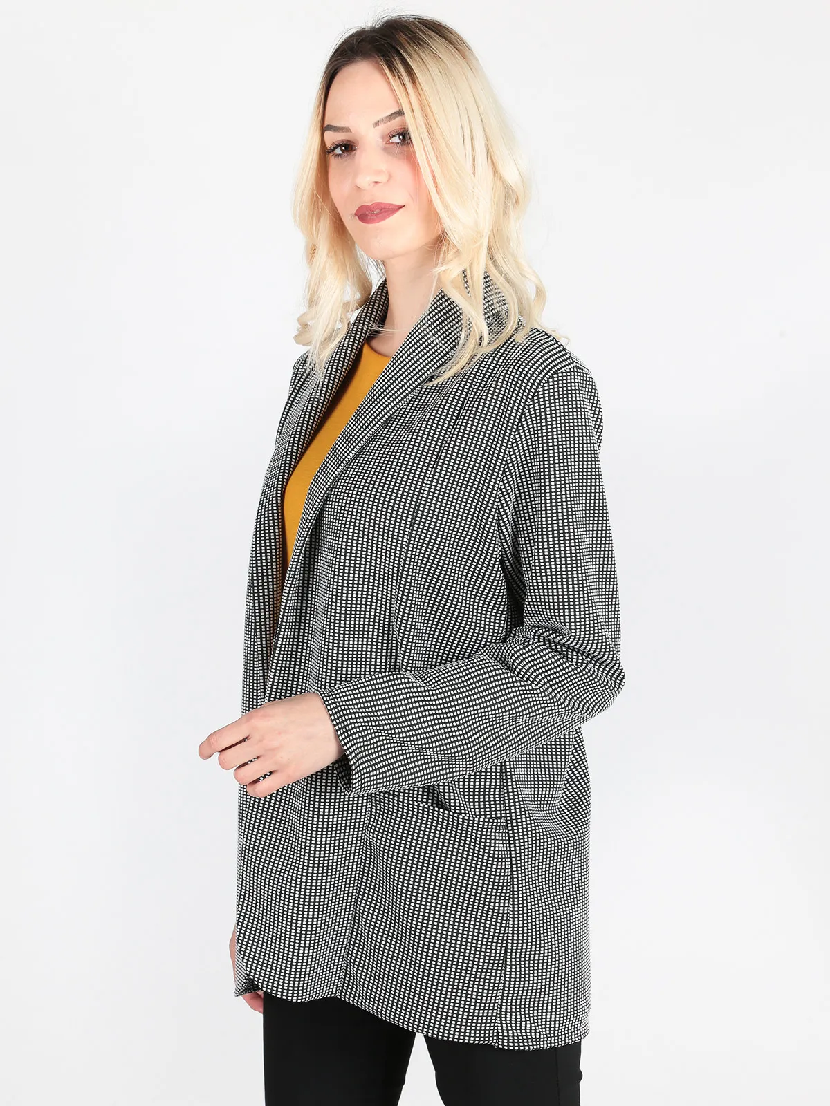 awesome  Woman thin plaid big size casual suit spring autumn coat